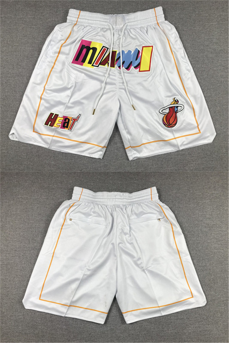 Men's Miami Heat 2022/23 White City Edition Shorts (Run Small)