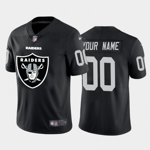 Men's Las Vegas Raiders ACTIVE PLAYER Custom Black Team Big Logo Limited Stitched Jersey