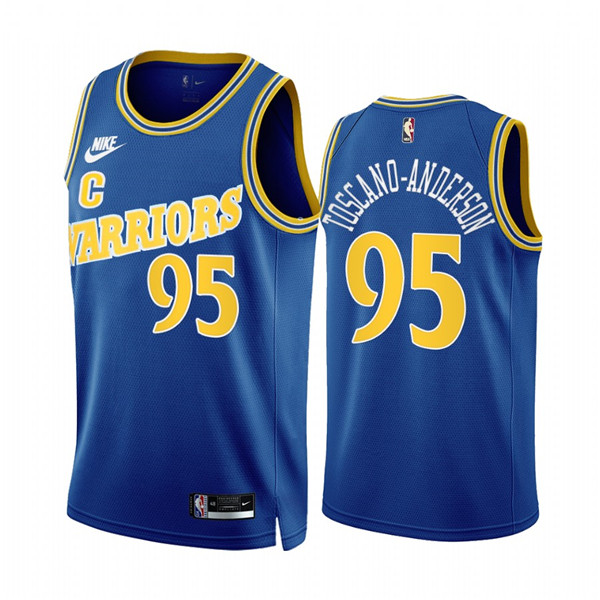 Men's Golden State Warriors #95 Juan Toscano-Anderson 2022/23 Royal Classic Edition Stitched Basketball Jersey
