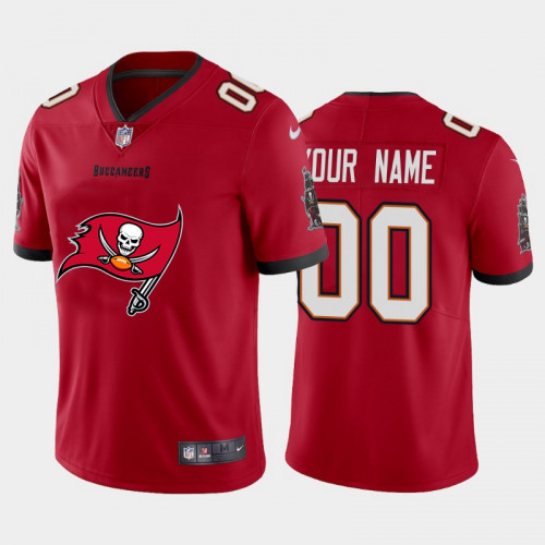 Men's Tampa Bay Buccaneers ACTIVE PLAYER Custom Red 2020 Team Big Logo Limited Stitched Jersey