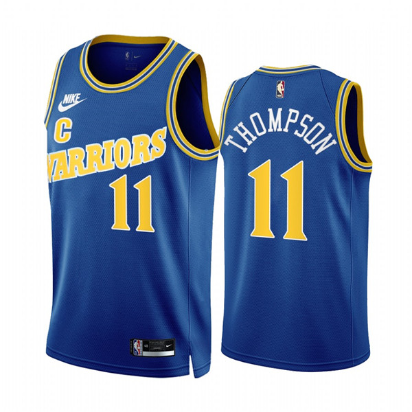 Men's Golden State Warriors #11 Klay Thompson 2022/23 Royal Classic Edition Stitched Basketball Jersey