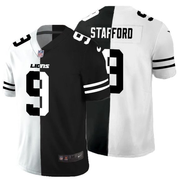 Men's New Orleans Saints #9 Drew Brees Black & White NFL Split Limited Stitched Jersey