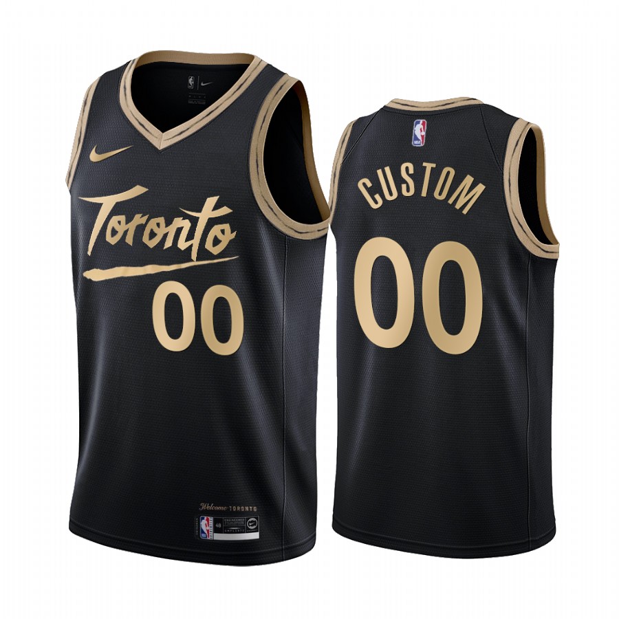 Men's Toronto Raptors Active Player Black City Edition 2020-21 Custom Stitched NBA Jersey