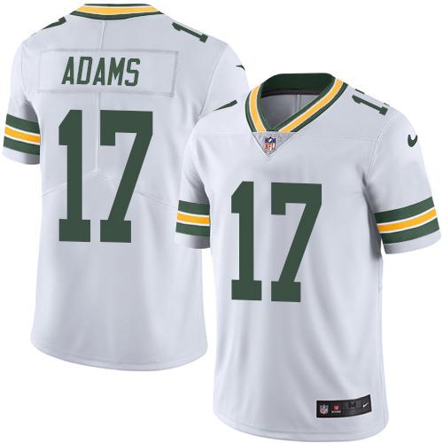 Men's Packers #17 Davante Adams White Men's Stitched NFL Limited Rush Jersey