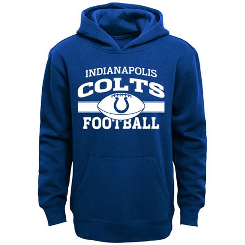 Men's Indianapolis Colts Royal Blue NFL Long Pass Pullover Hoodie