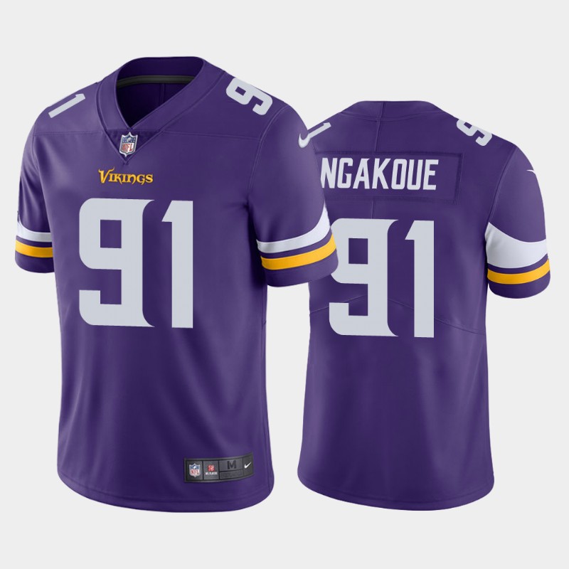Men's Minnesota Vikings #91 Yannick Ngakoue Purple NFL Vapor Untouchable Limited Stitched Jersey