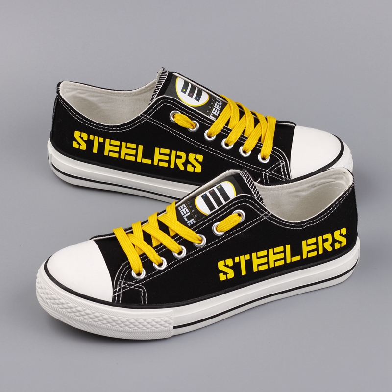 Women's Pittsburgh Steelers Repeat Print Low Top Sneakers 004