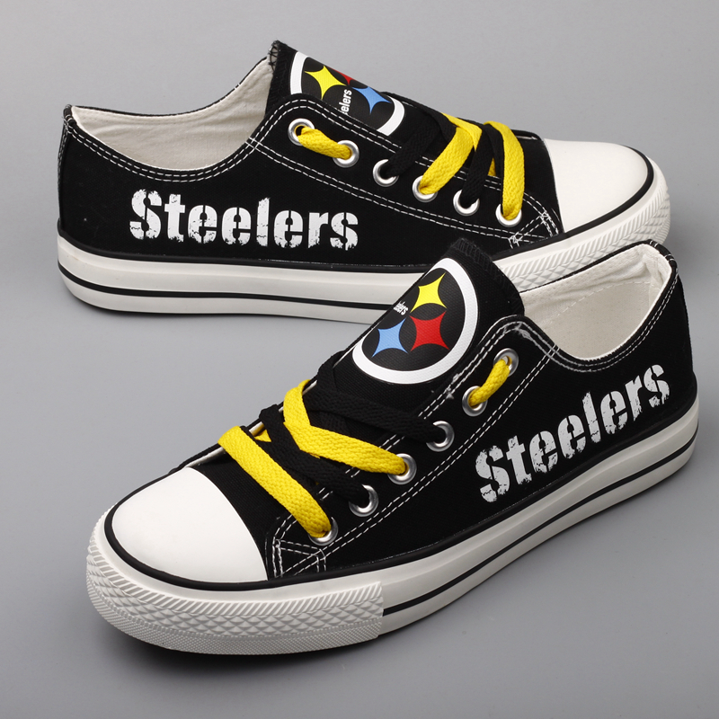 Women's Pittsburgh Steelers Repeat Print Low Top Sneakers 005
