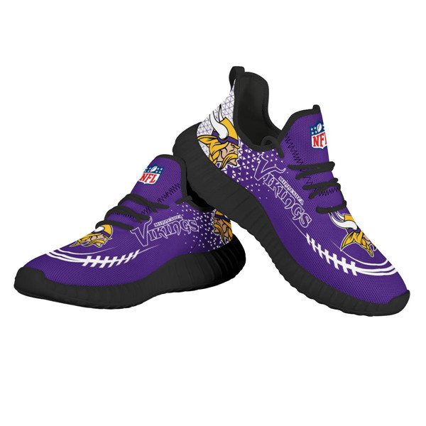 Women's Minnesota Vikings Mesh Knit Sneakers/Shoes 011