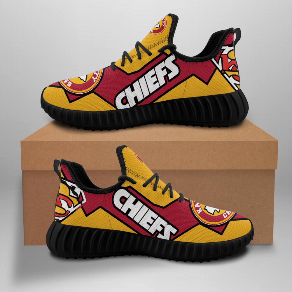Men's Kansas City Chiefs Mesh Knit Sneakers/Shoes 011