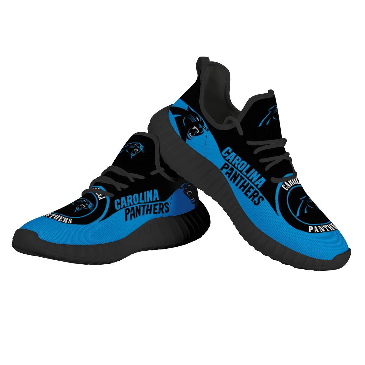Men's Carolina Panthers Mesh Knit Sneakers/Shoes 003