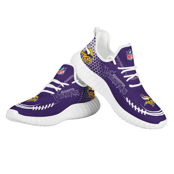 Women's Minnesota Vikings Mesh Knit Sneakers/Shoes 009