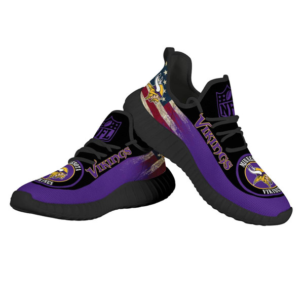 Women's Minnesota Vikings Mesh Knit Sneakers/Shoes 010