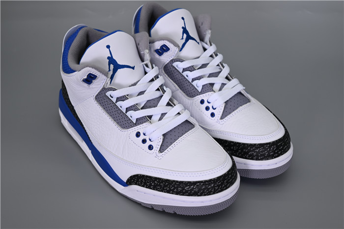Men's Running weapon Air Jordan 3 White/Royal Shoes 068