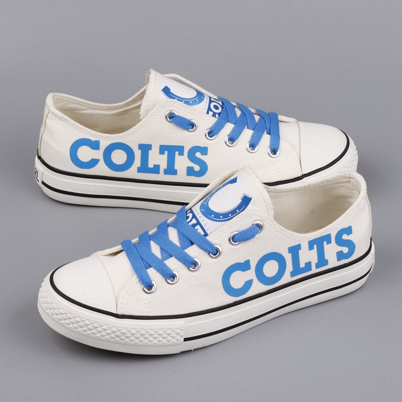 Women's Indianapolis Colts Repeat Print Low Top Sneakers 002