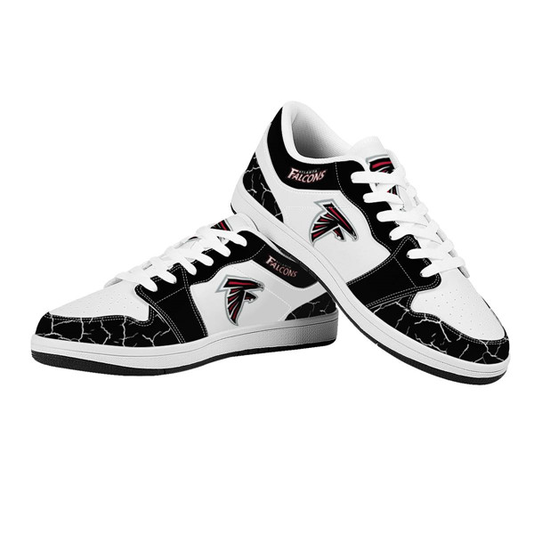 Women's Atlanta Falcons AJ Low Top Leather Sneakers 001