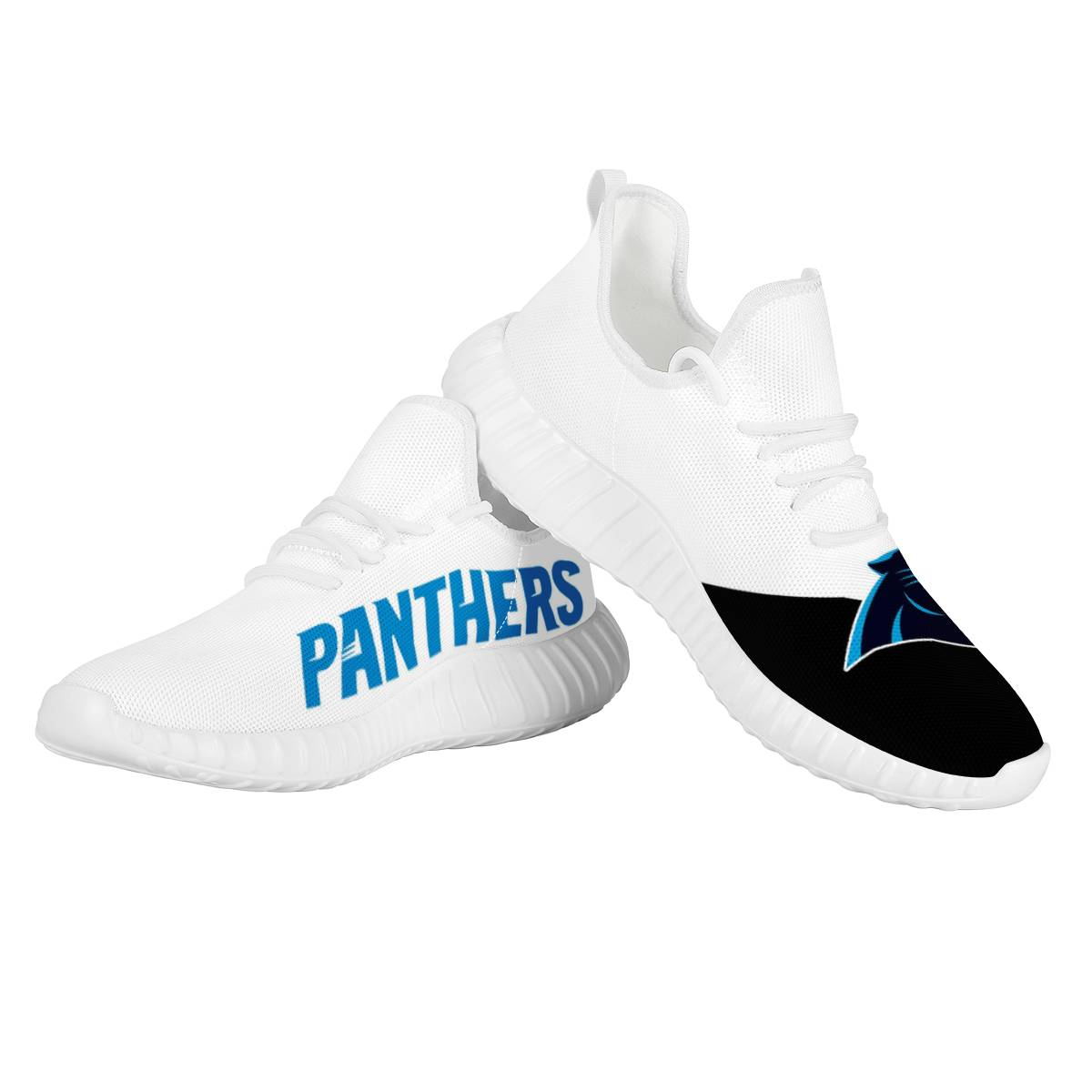 Women's Carolina Panthers Mesh Knit Sneakers/Shoes 008