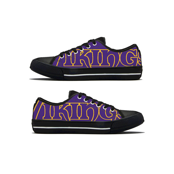 Men's Minnesota Vikings Low Top Canvas Sneakers 018