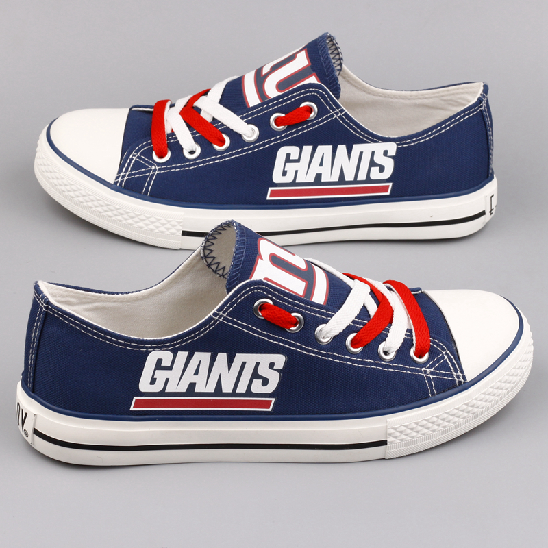 Women's New York Giants Repeat Print Low Top Sneakers 004