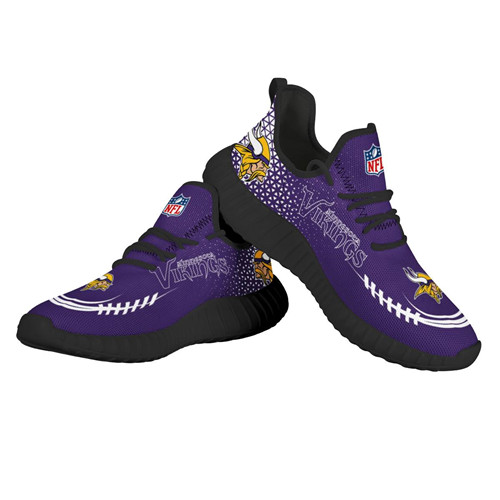 Women's Minnesota Vikings Mesh Knit Sneakers/Shoes 001