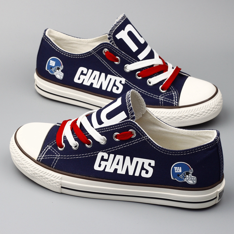 Women's New York Giants Repeat Print Low Top Sneakers 008