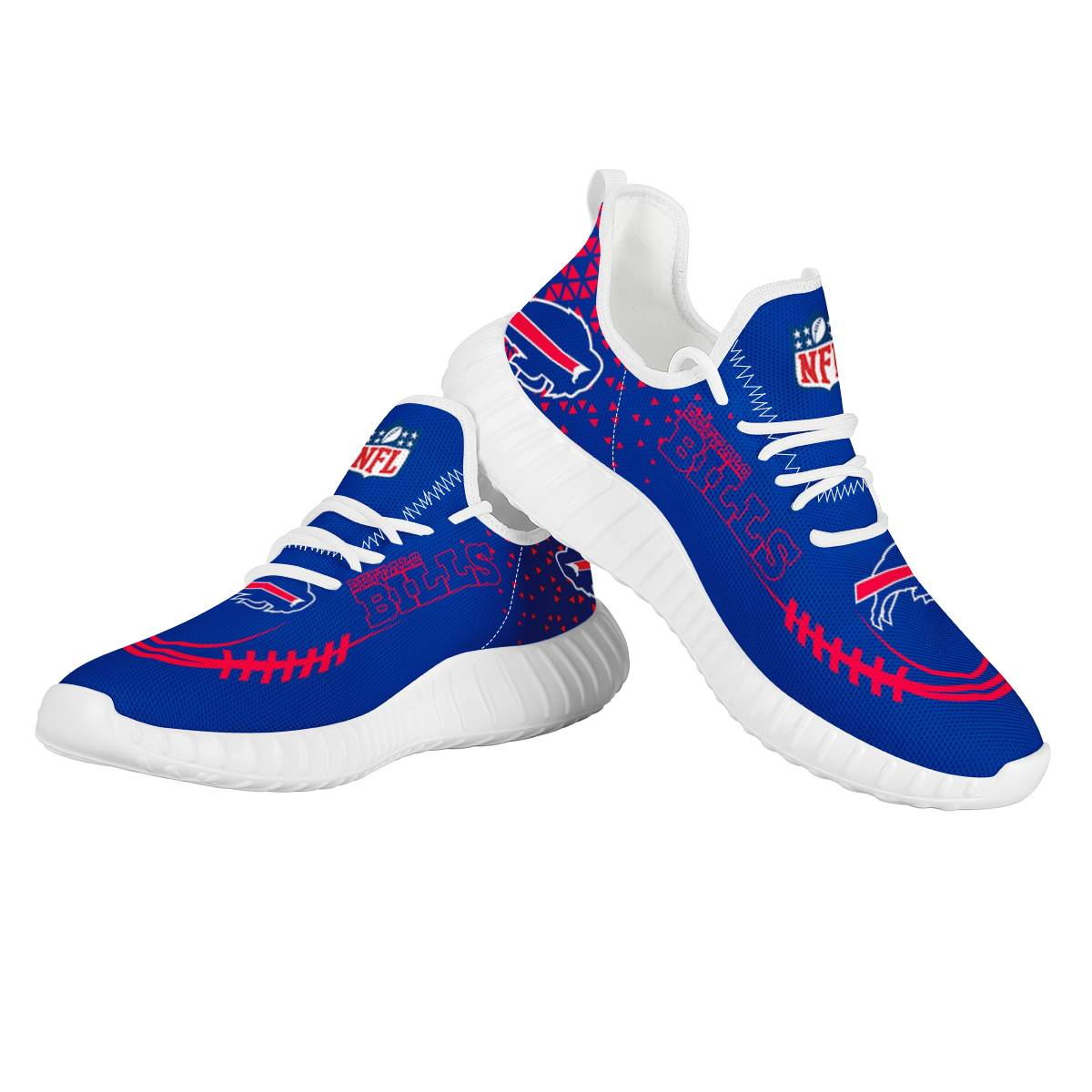 Women's Buffalo Bills Mesh Knit Sneakers/Shoes 008