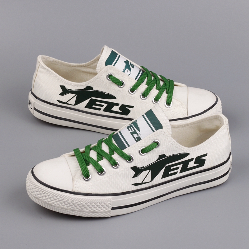 Women's New York Jets Repeat Print Low Top Sneakers 003