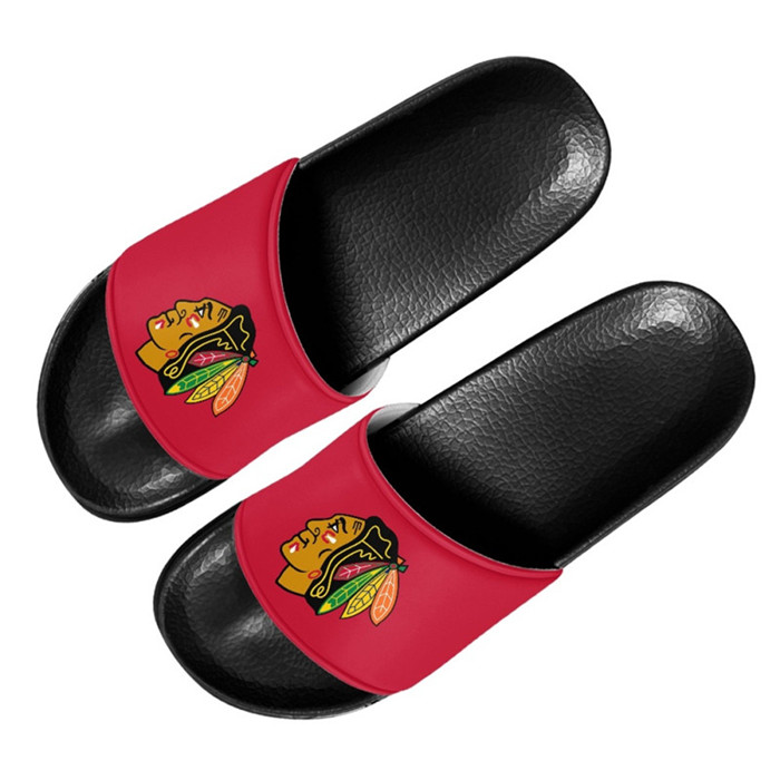 Men's Chicago Blackhawks Flip Flops 002