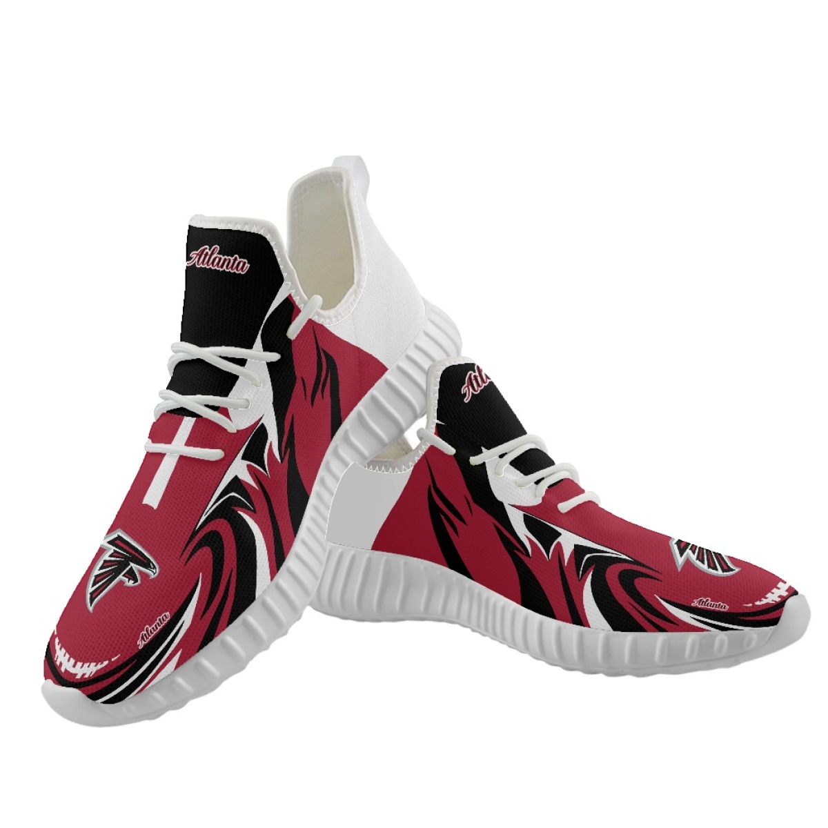 Women's Atlanta Falcons Mesh Knit Sneakers/Shoes 014