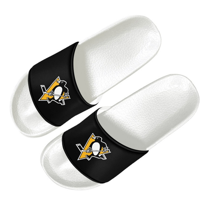 Women's Pittsburgh Penguins Flip Flops 001