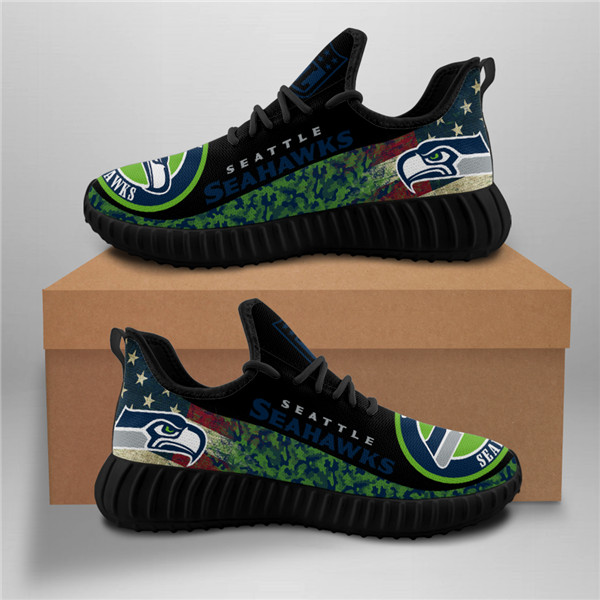 Women's Seattle Seahawks Mesh Knit Sneakers/Shoes 004