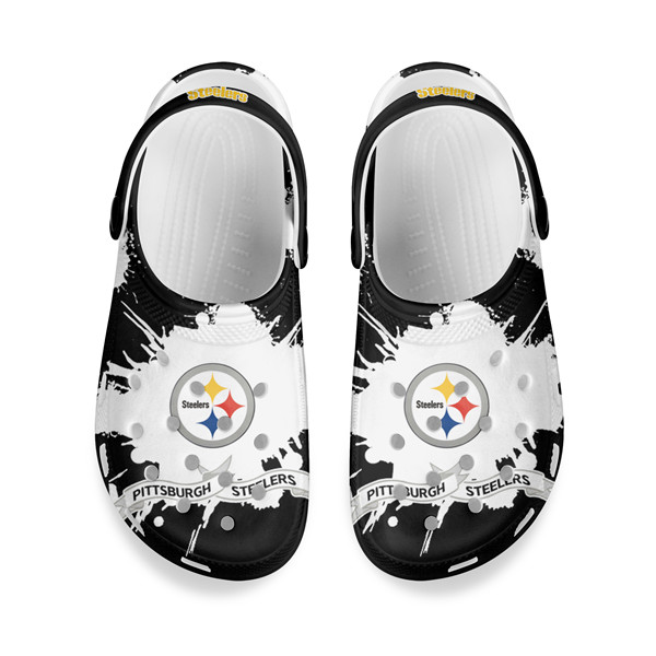 Men's Pittsburgh Steelers Bayaband Clog Shoes 002