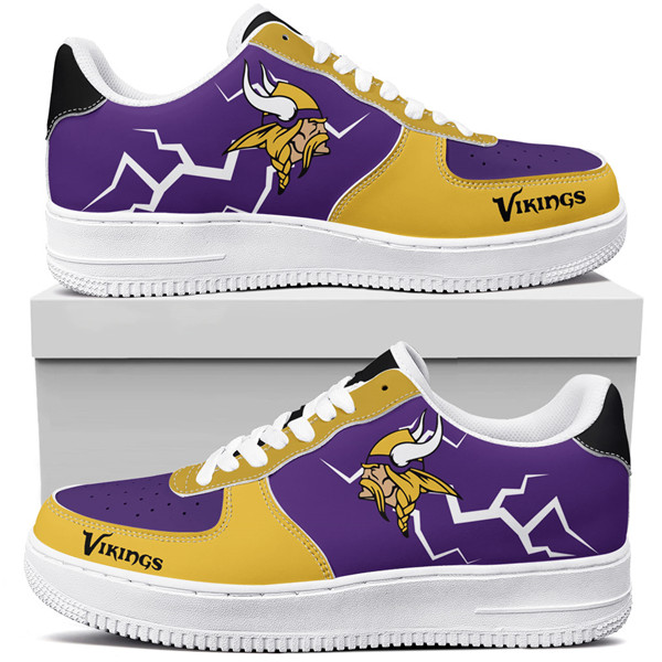 Women's Minnesota Vikings Air Force 1 Sneakers 001