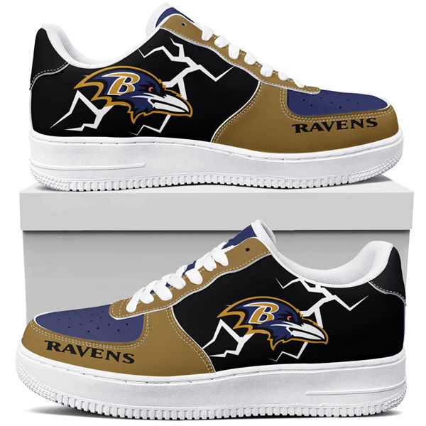 Women's Baltimore Ravens Air Force 1 Sneakers 001