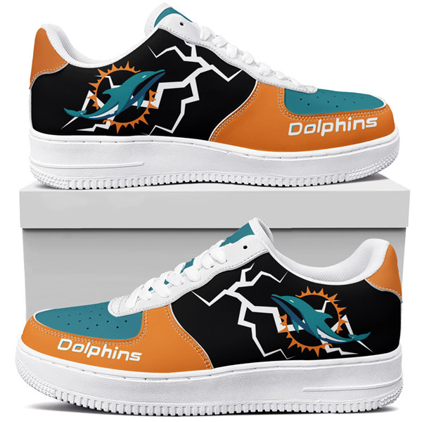 Women's Miami Dolphins Air Force 1 Sneakers 001