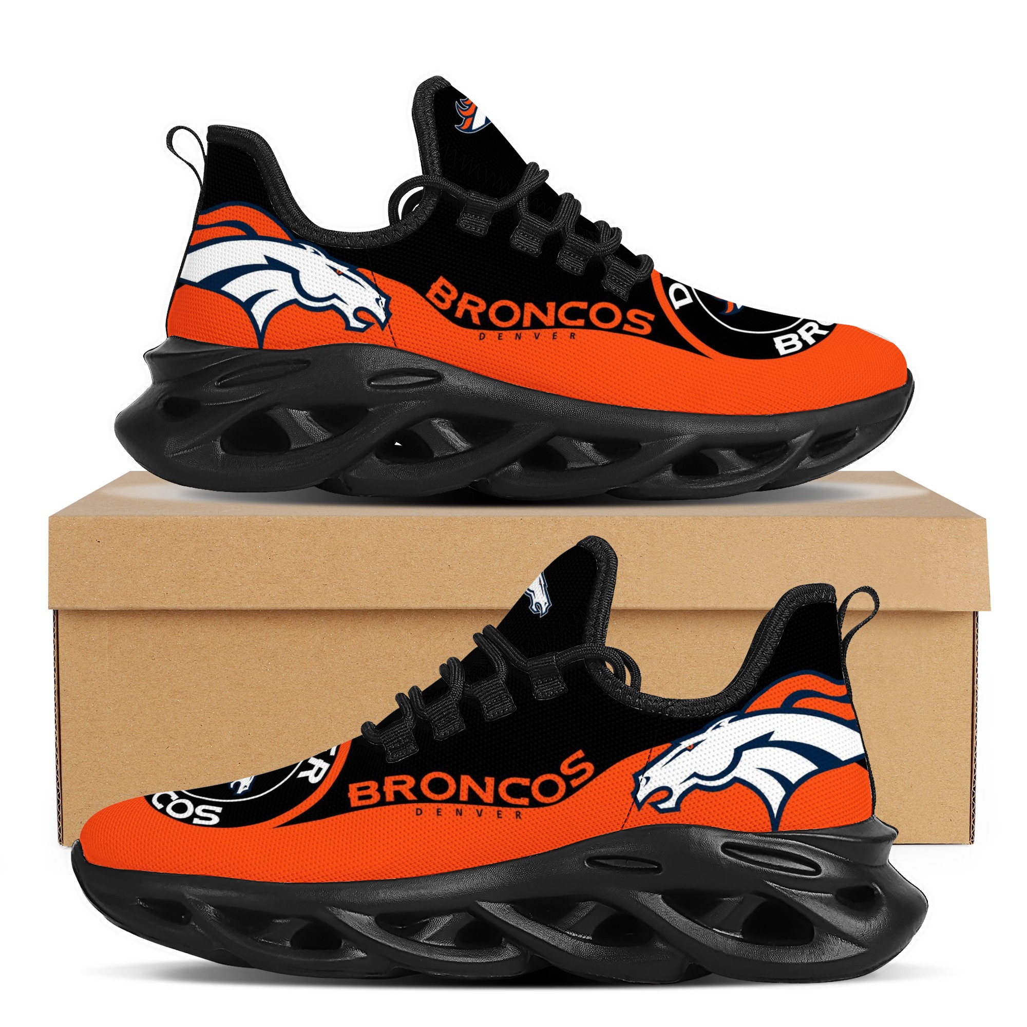 Men's Denver Broncos Flex Control Sneakers 001