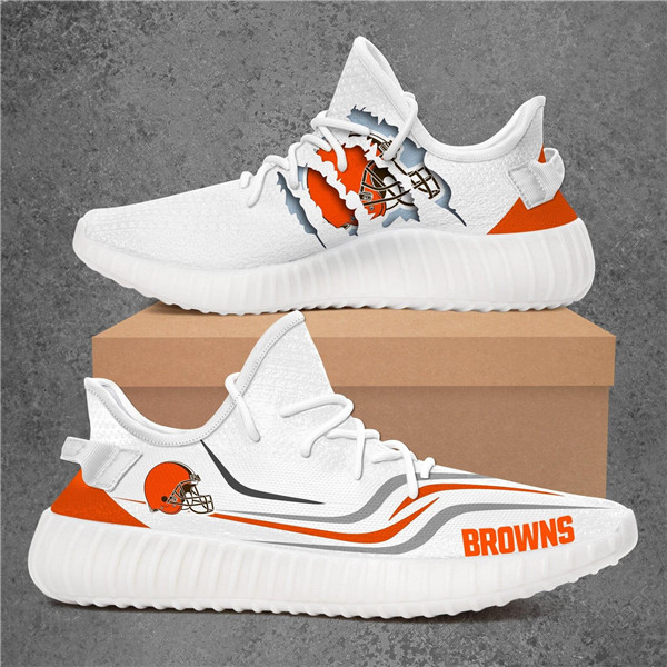 Men's Cleveland Browns Mesh Knit Sneakers/Shoes 0010