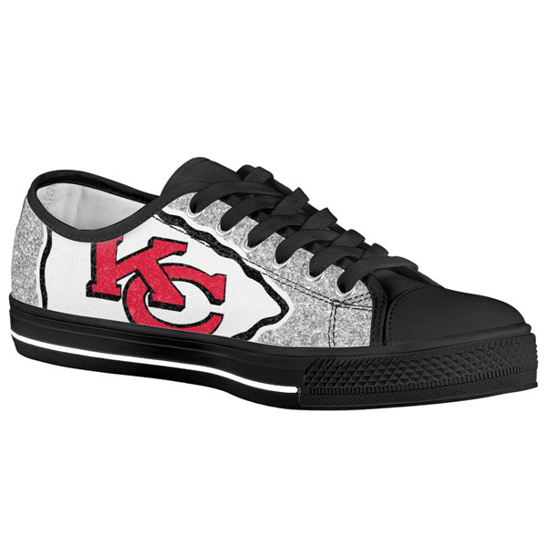Women's Kansas City Chiefs Low Top Canvas Sneakers 003