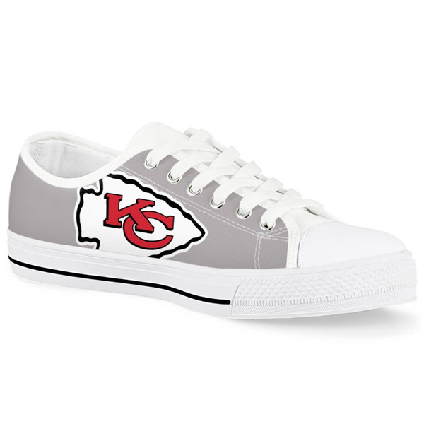 Women's Kansas City Chiefs Low Top Canvas Sneakers 002