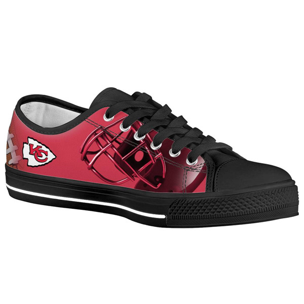 Women's Kansas City Chiefs Low Top Canvas Sneakers 006