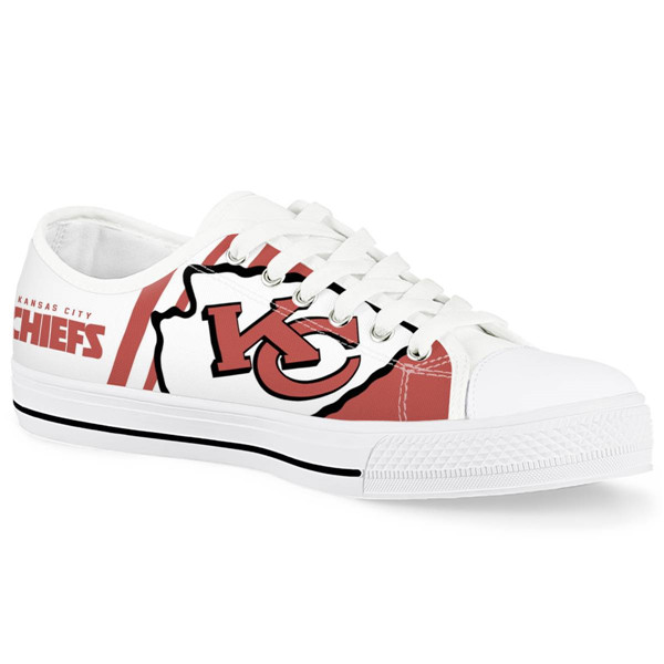 Women's Kansas City Chiefs Low Top Canvas Sneakers 001