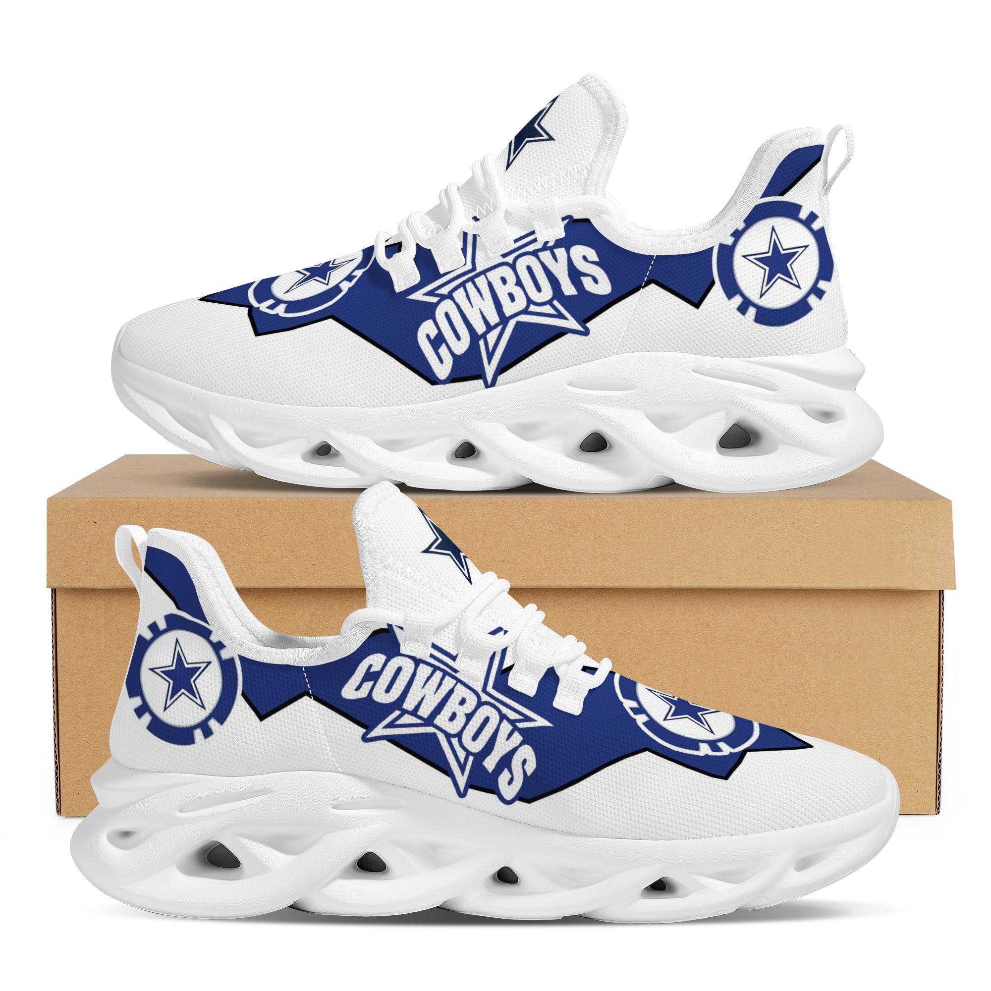 Women's Dallas Cowboys Flex Control Sneakers 004