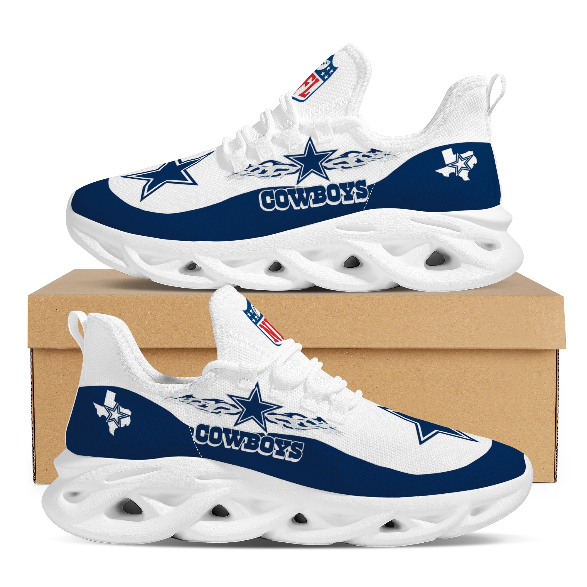Men's Dallas Cowboys Flex Control Sneakers 008