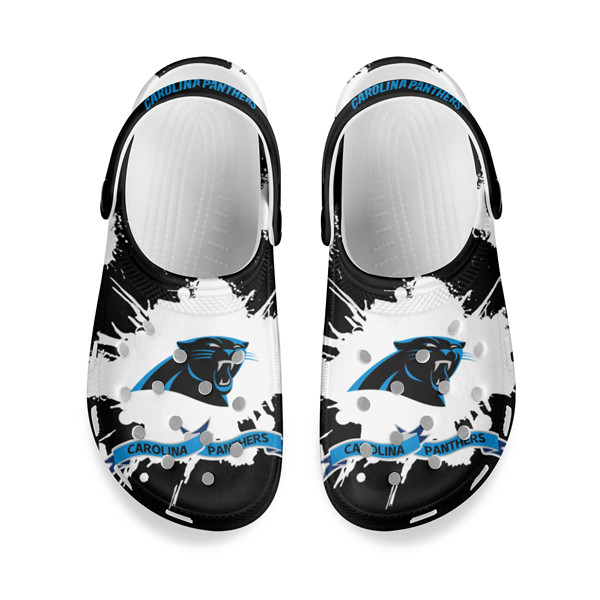 Women's Carolina Panthers Bayaband Clog Shoes 001