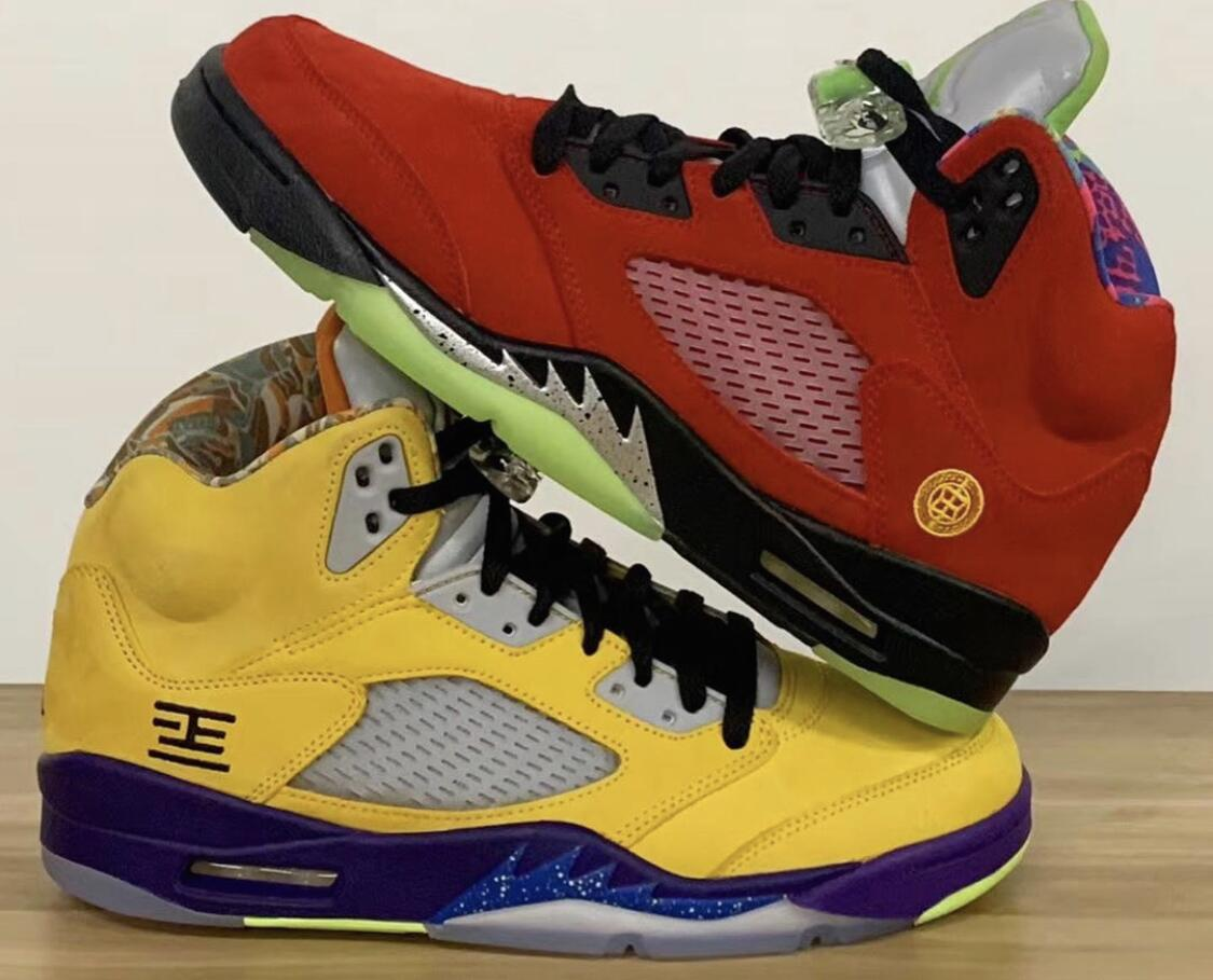 Men's Running Weapon Air Jordan 5 What The” Combines Eight Celebrated Colorways CZ5725-700 Shoes 024