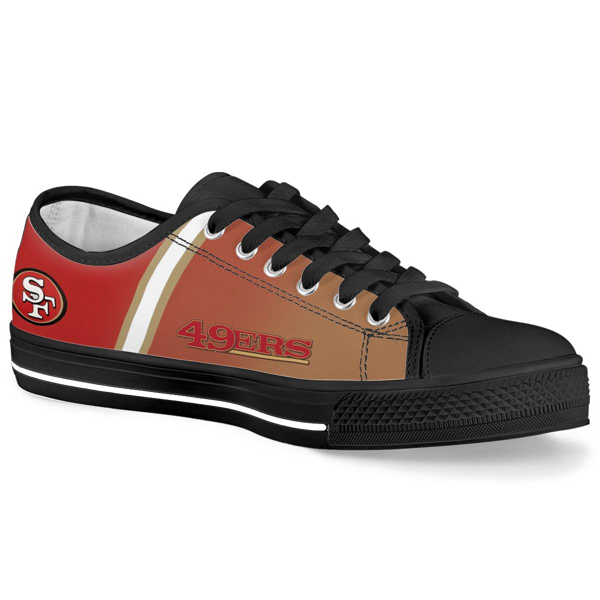 Men's San Francisco 49ers Low Top Canvas Sneakers 001