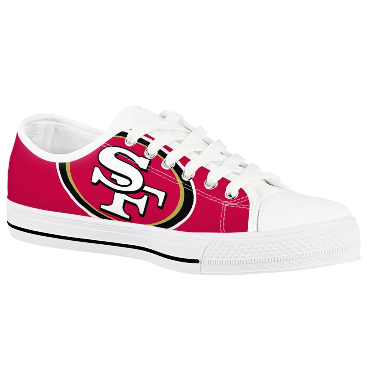 Men's San Francisco 49ers Low Top Canvas Sneakers 002