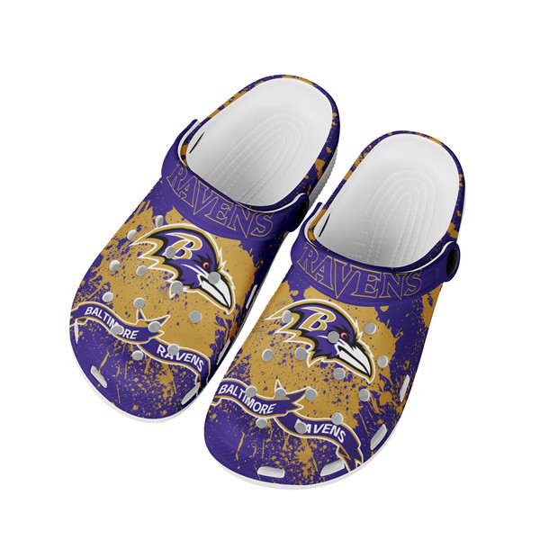 Women's Baltimore Ravens Bayaband Clog Shoes 003
