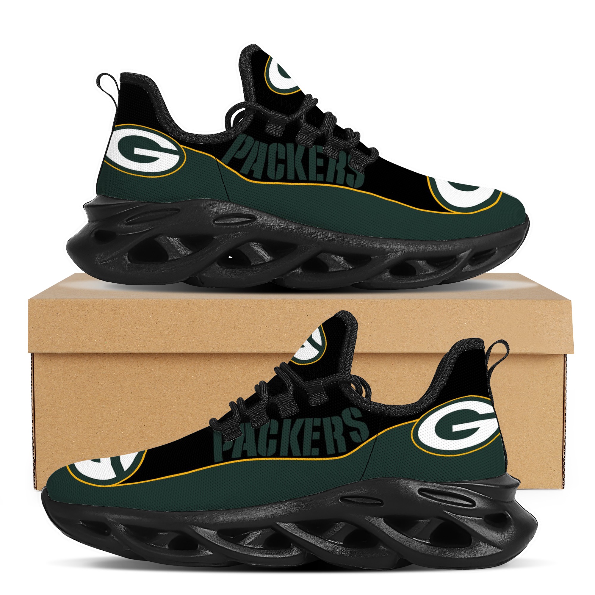 Women's Green Bay Packers Flex Control Sneakers 001