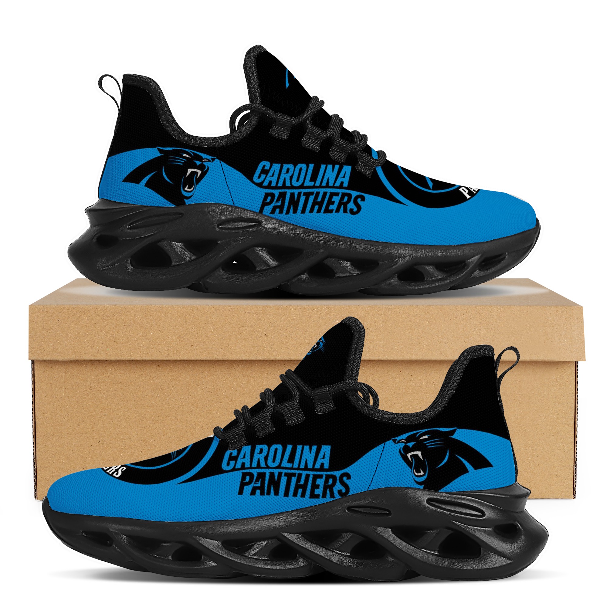 Women's Carolina Panthers Flex Control Sneakers 001